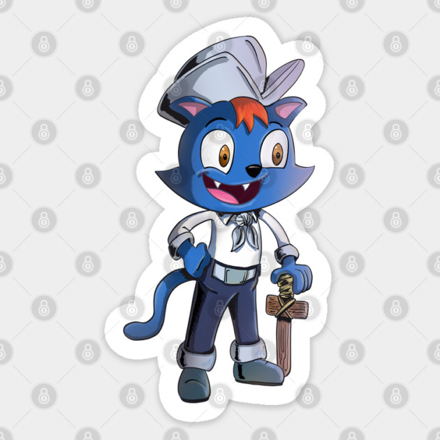 KITTY KAT ADVENTURER Sticker by droidmonkey
