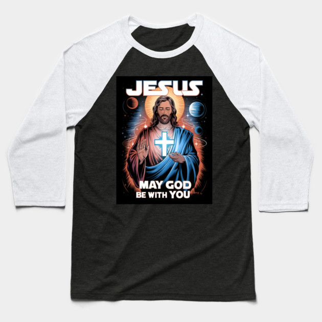 Jesus Cross Baseball T-Shirt by animegirlnft