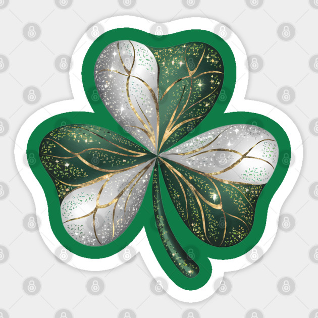 St Patrick's Day Shamrock Sticker by Luvv Designs