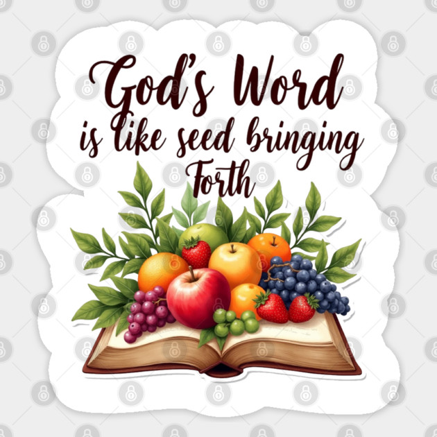 God's Word is Like Seed Producing Fruit Sticker by Rox