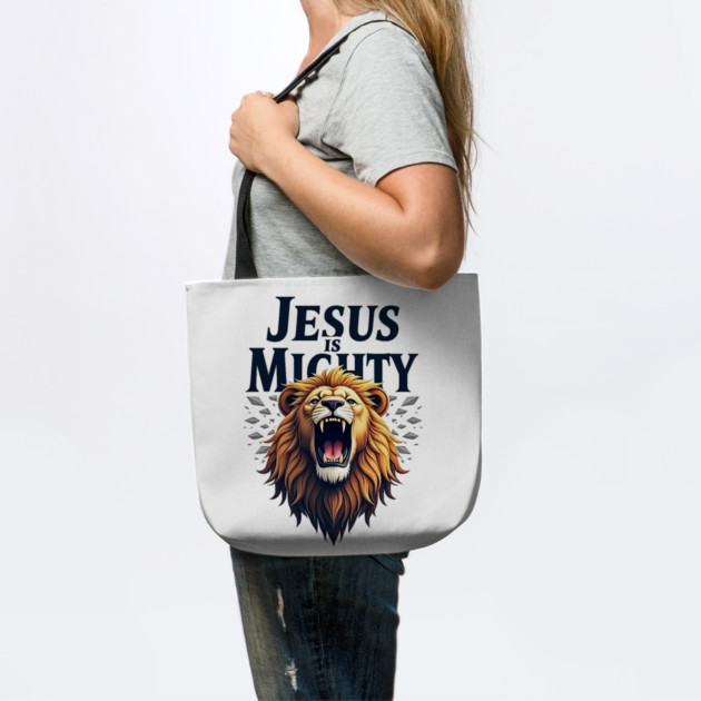 God is Mighty Roaring Lion Christian Design by Rox