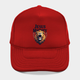 God is Mighty Roaring Lion Christian Design Hat