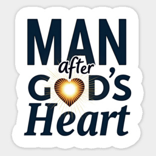 Man After God's Heart Christian Design Sticker