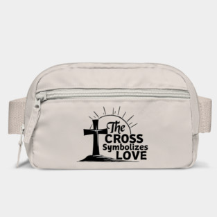 Christian Cross Design - The Cross Symbolizes Love Bag