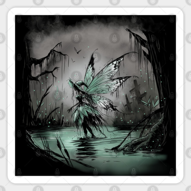Swamp Fairy Sticker by H. R. Sinclair