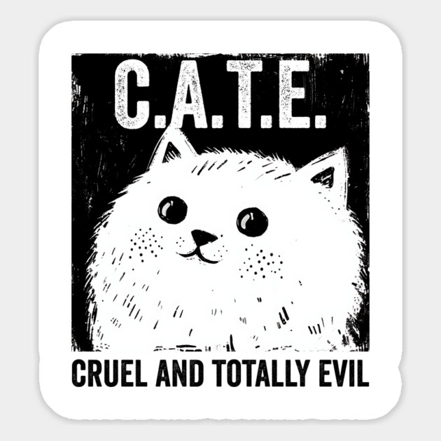 Forget D.O.G.E., This Is C.A.T.E., funny cat design Magnet by Luxinda