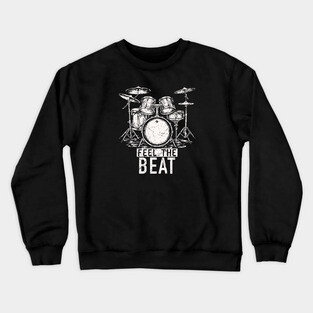 Feel the Beat. Acoustic Grunge Crewneck Sweatshirt