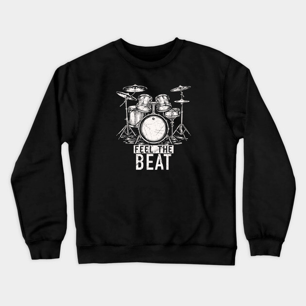 Feel the Beat. Acoustic Grunge Crewneck Sweatshirt by filiposwear