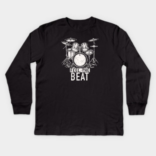 Feel the Beat. Acoustic Grunge Kids Long Sleeve T-Shirt