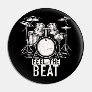 Feel the Beat. Acoustic Grunge Pin