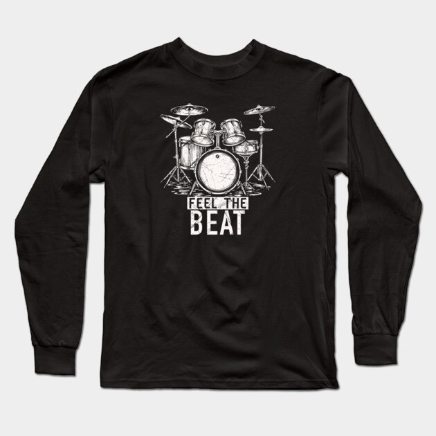Feel the Beat. Acoustic Grunge Long Sleeve T-Shirt by filiposwear