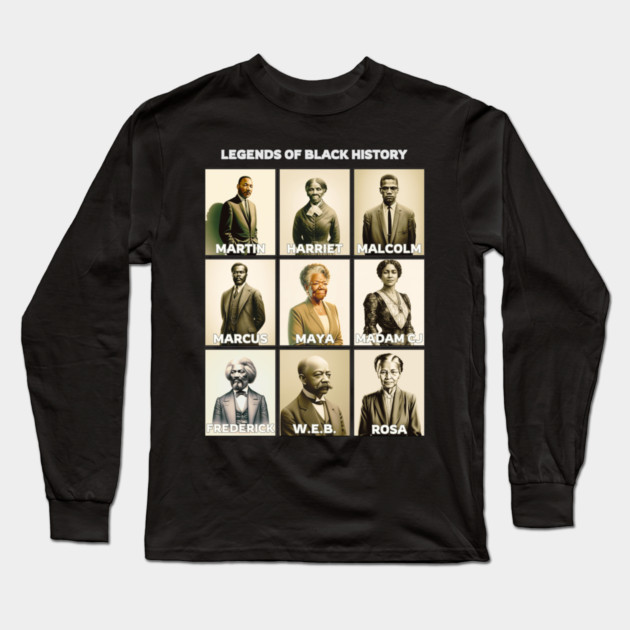 Legends of Black History Long Sleeve T-Shirt by UrbanLifeApparel