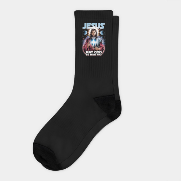 Jesus May the Lord Be With You Socks by animegirlnft