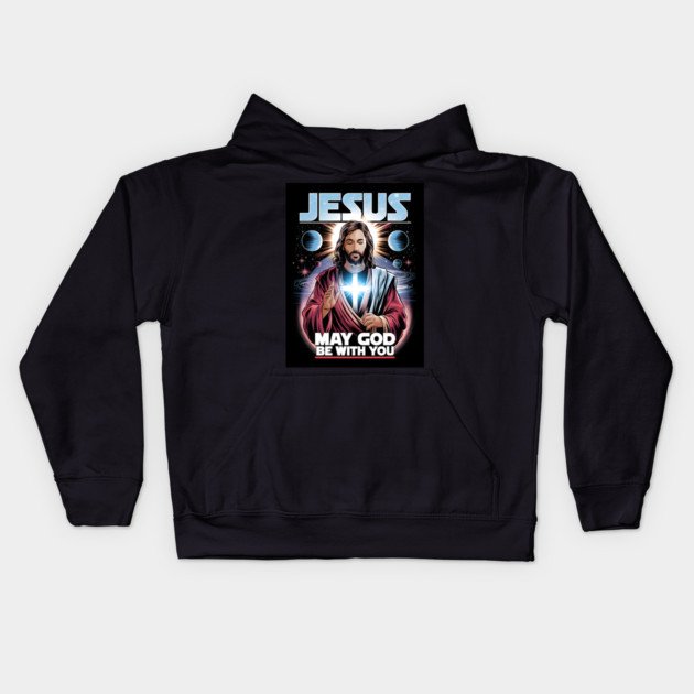 Jesus May the Lord Be With You Kids Hoodie by animegirlnft