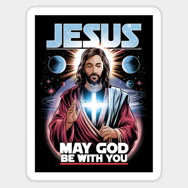Jesus May the Lord Be With You Sticker by animegirlnft