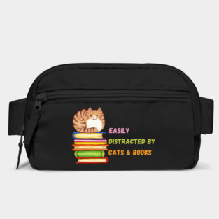 Easily Distracted by Cats & Books Bag