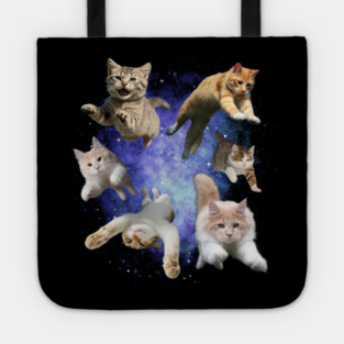Galaxy Space Cats – Funny Floating Cosmic Cats Tote