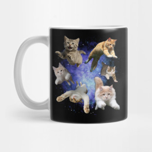 Galaxy Space Cats – Funny Floating Cosmic Cats Mug