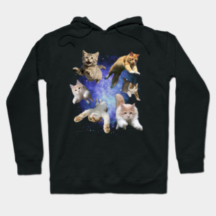 Galaxy Space Cats – Funny Floating Cosmic Cats Hoodie