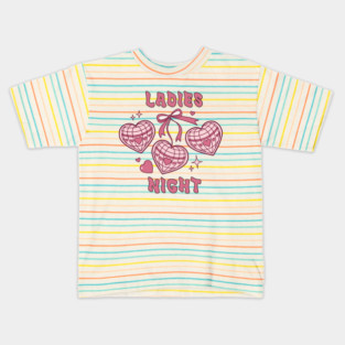 Pink Retro Ladies Night Kids T-Shirt