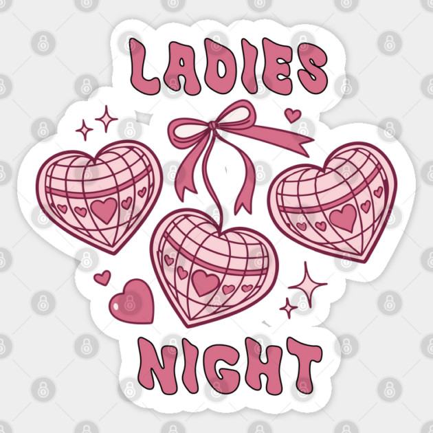 Pink Retro Ladies Night Sticker by TurnEffect