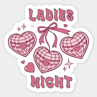 Pink Retro Ladies Night Magnet