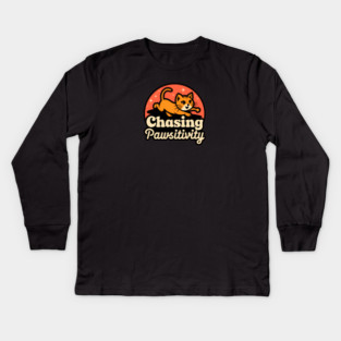 Chasing Pawsitivity Kids Long Sleeve T-Shirt