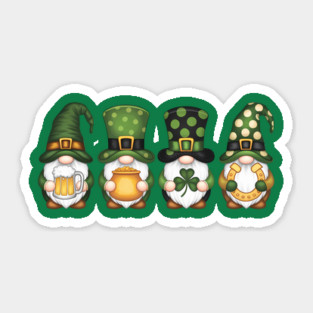 Four Gnomes St Patricks Day Sticker