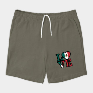 Mexican Flag Love Shorts