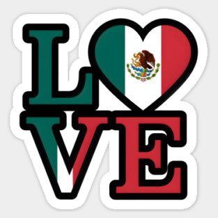 Mexican Flag Love Magnet