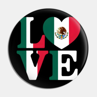 Mexico Flag Love Pin