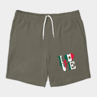 Mexico Flag Love Shorts