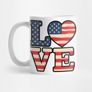 American Flag Love Mug