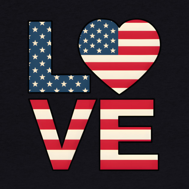 USA Flag Love by animegirlnft