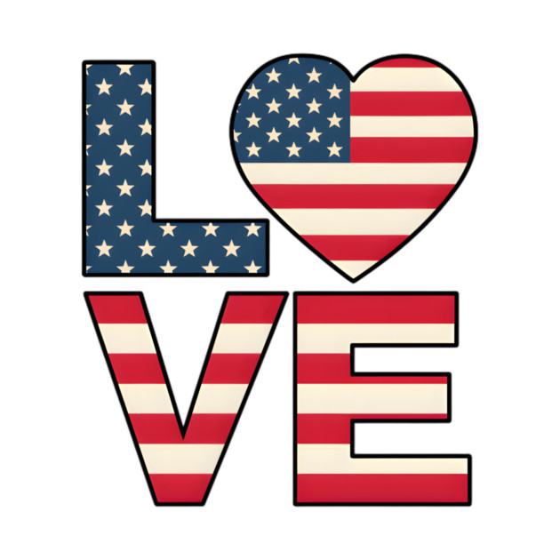 USA Flag Love by animegirlnft