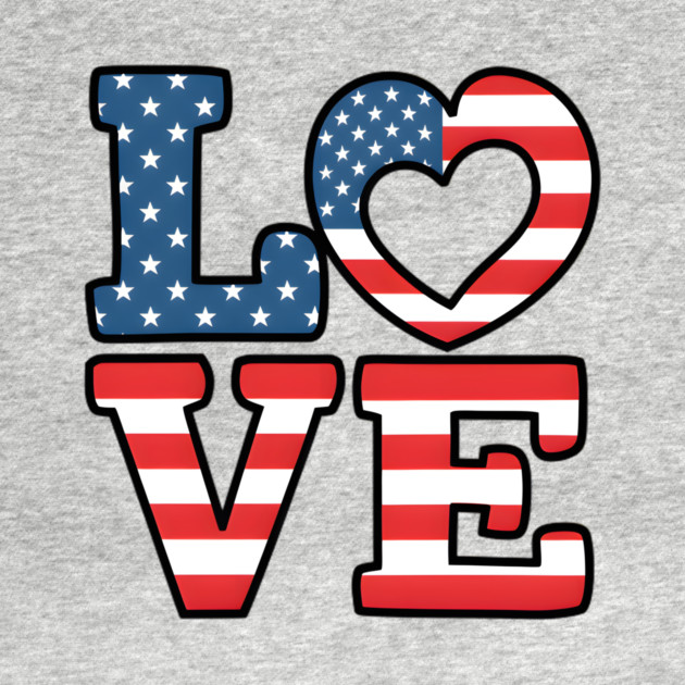 United States of America Flag Love by animegirlnft