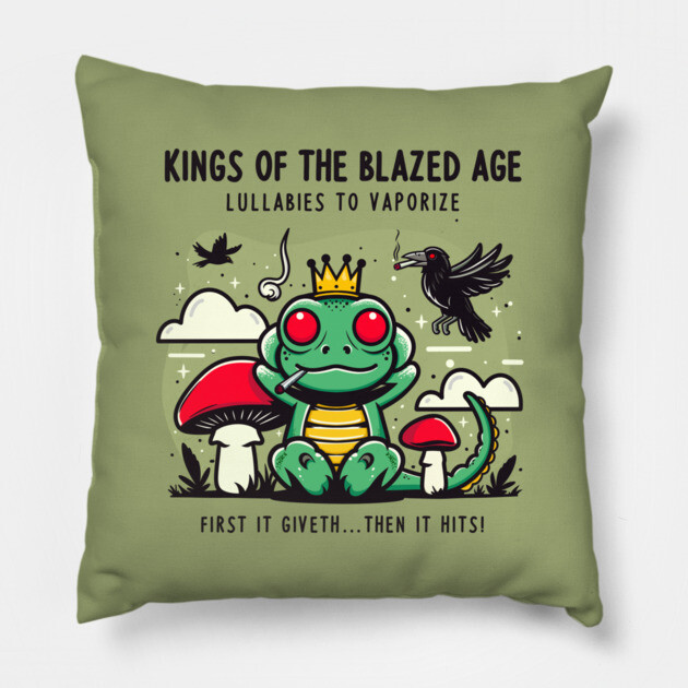 KINGS OF THE BLAZED AGE Pillow by Fabrik
