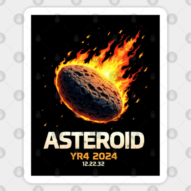 Asteroid 2032 Asteroid 2024 YR4 December 2032 Sticker by JessArty