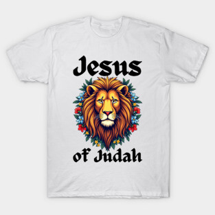 Jesus Lion of Judah: Floral Lion Design T-Shirt
