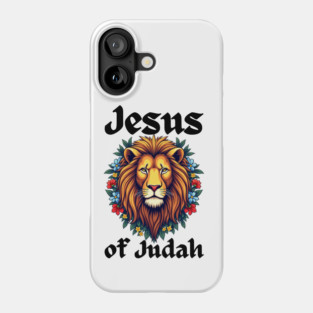 Jesus Lion of Judah: Floral Lion Design Phone Case