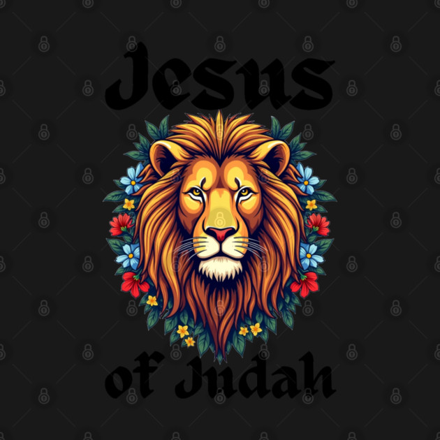 Jesus Lion of Judah: Floral Lion Design by Rox