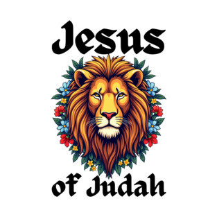 Jesus Lion of Judah: Floral Lion Design T-Shirt