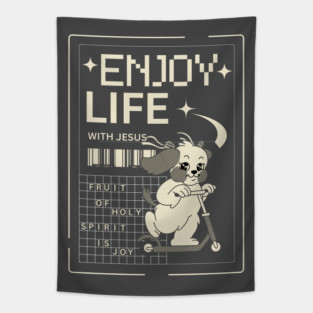 Enjoy Life with Jesus – Joyful Ride Dog Tapestry