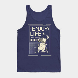 Enjoy Life with Jesus – Joyful Ride Dog Tank Top