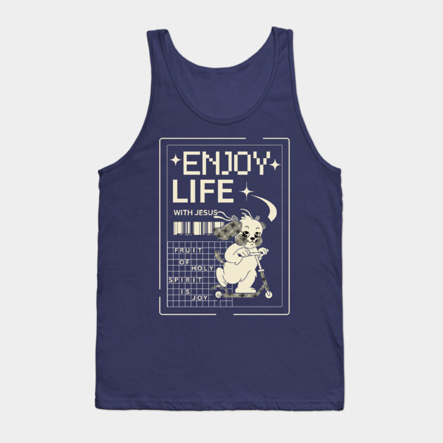 Enjoy Life with Jesus – Joyful Ride Dog Tank Top by Rox