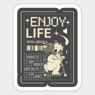 Enjoy Life with Jesus – Joyful Ride Dog Sticker