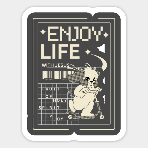 Enjoy Life with Jesus – Joyful Ride Dog Magnet by Rox