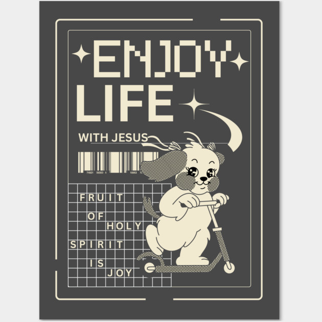 Enjoy Life with Jesus – Joyful Ride Dog Wall Art by Rox