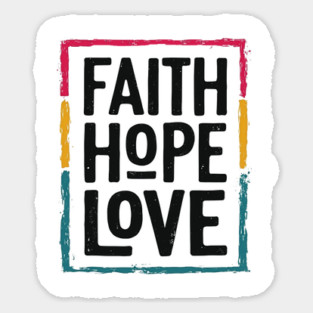 Faith Hope Love – Vintage Positive Message Magnet