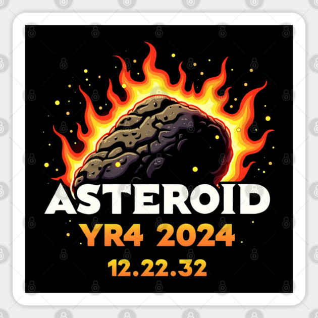 Asteroid 2024 YR4 Sticker by JessArty